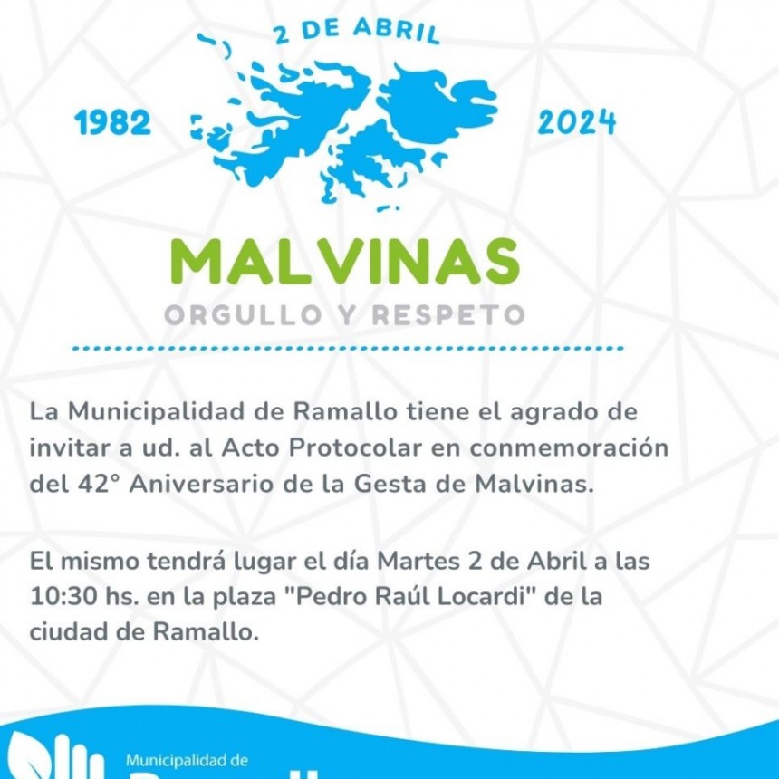  Ramallo rinde homenaje en el 42º aniversario de la Gesta de Malvinas
