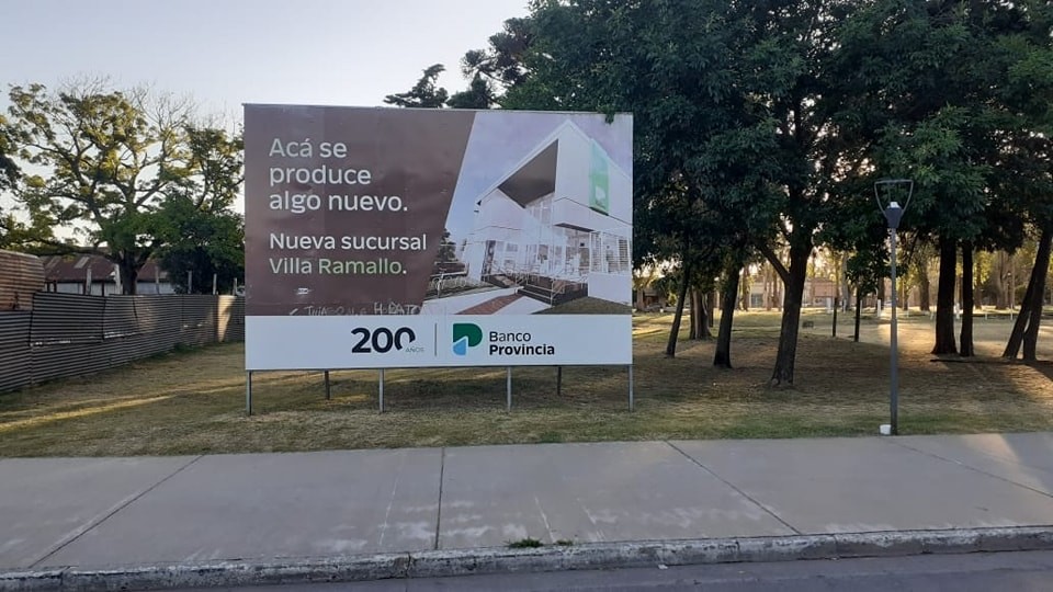 Retoman las obras del edificio del Banco Provincia en Villa Ramallo 