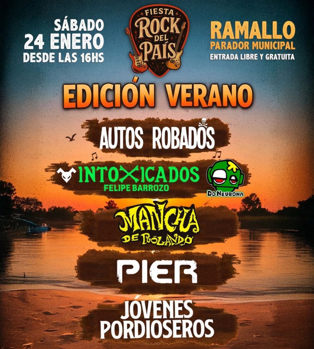 El rock vuelve a sonar en la costa: Ramallo vibra con la edición verano del Rock del País