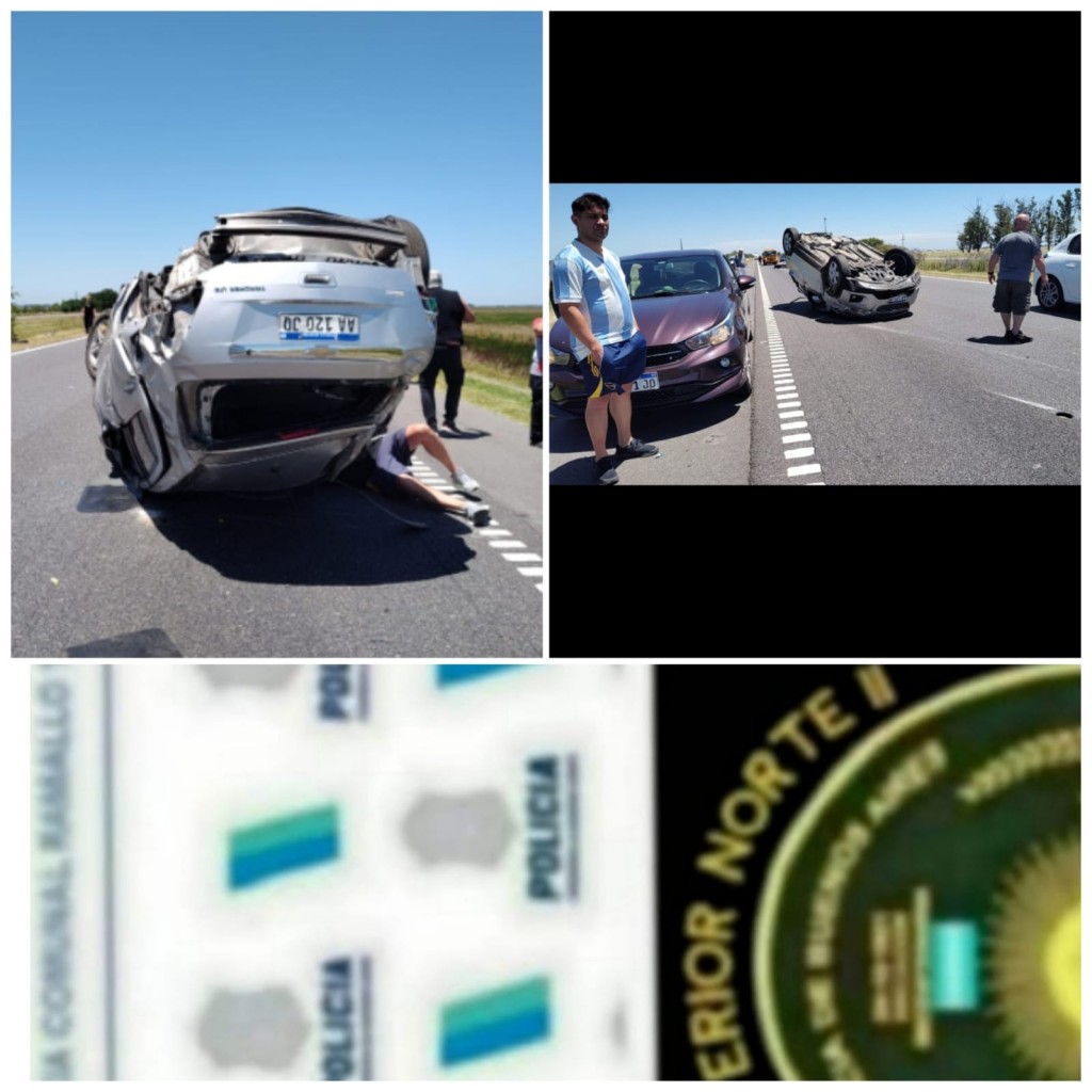 Vuelco en la Ruta 9 y una seguidilla de aprehensiones marcaron un fin de semana agitado