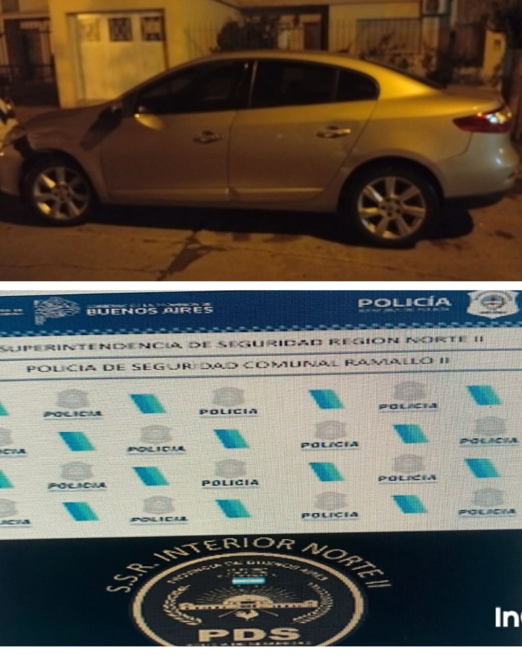 Detienen a dos hombres con un auto robado en Lomas de Zamora