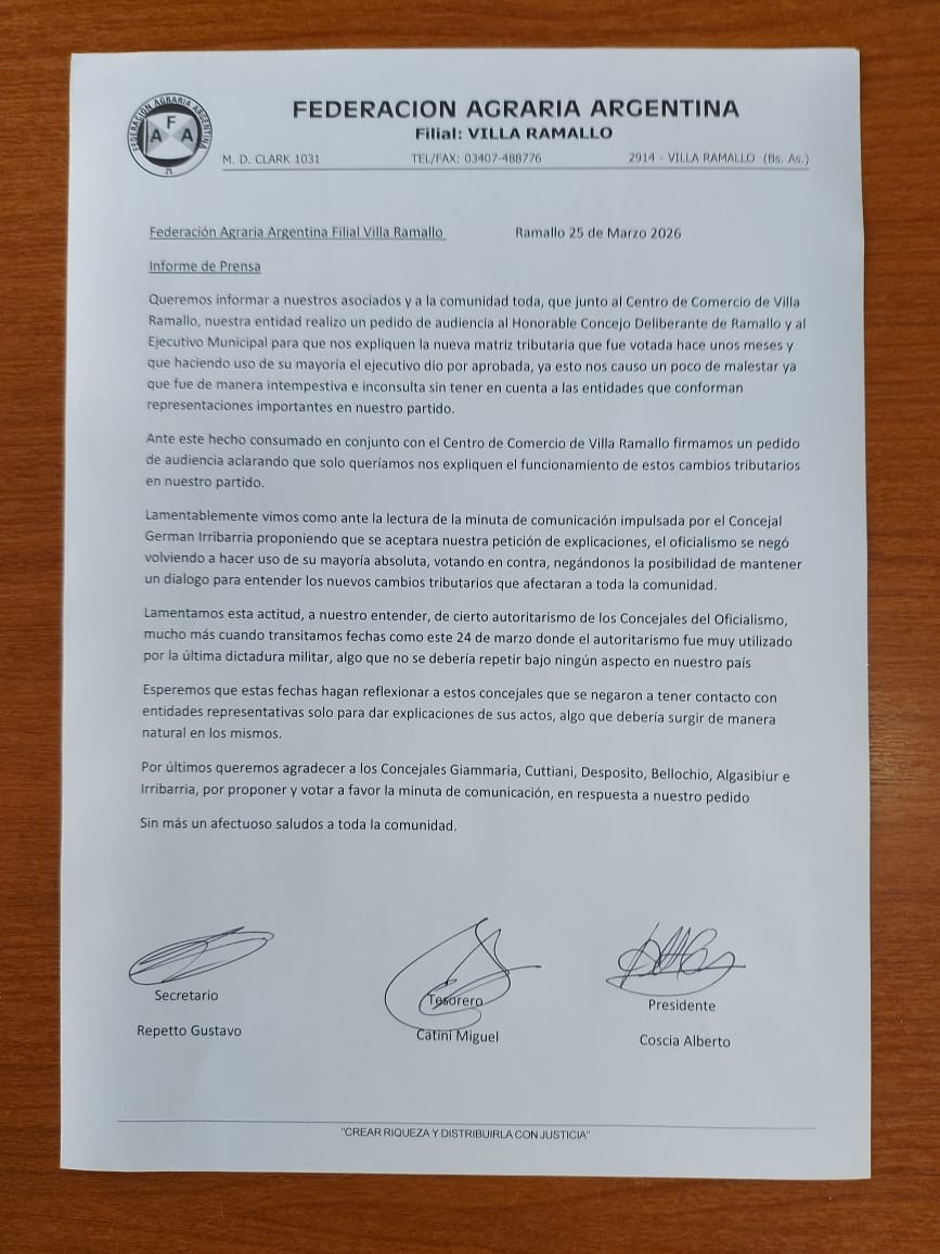 Productores cuestionan suba de tasas y piden explicaciones al Concejo Deliberante