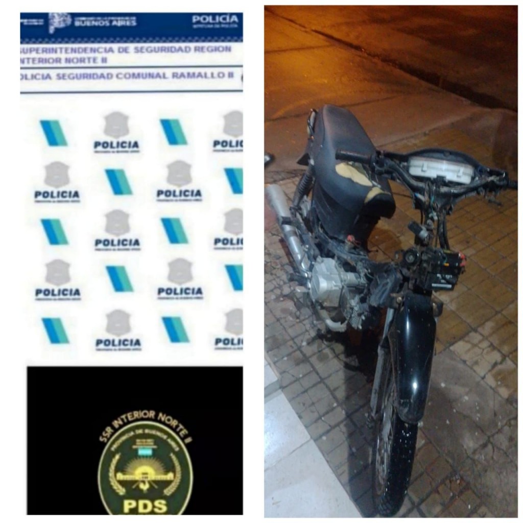 Recuperan motocicleta robada y detienen a una joven con marihuana en Ramallo