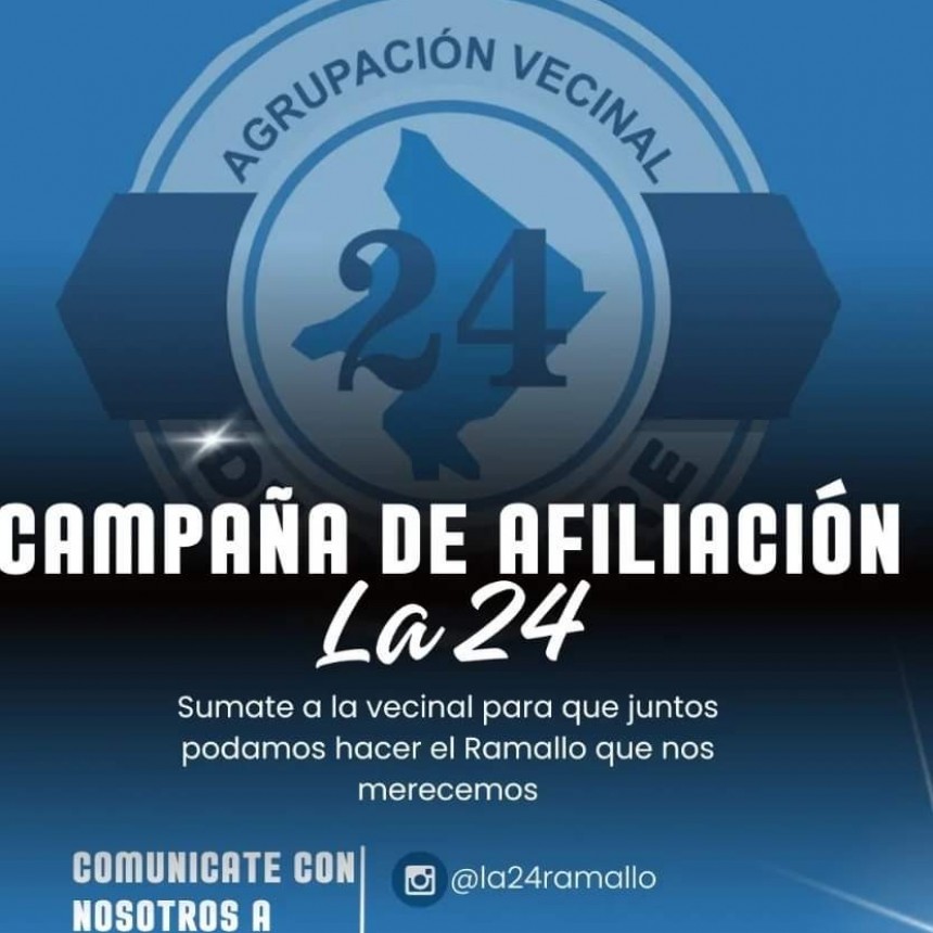  La Agrupación Vecinal 24 de Octubre de Ramallo lanzó una campaña de afiliación 