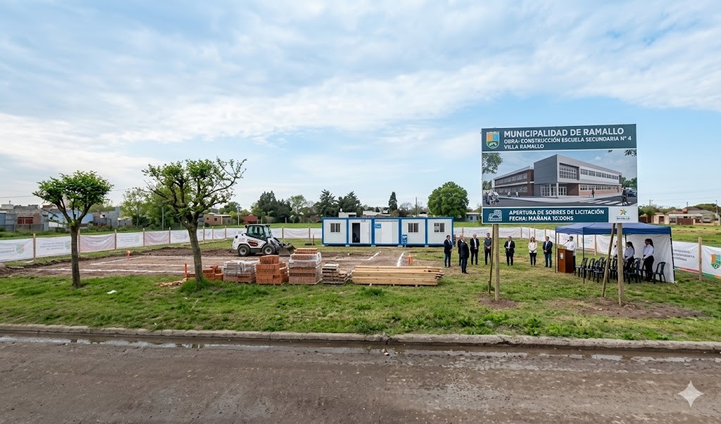 Rumbo a la Escuela 4: el Municipio acelera la obra p&uacute;blica educativa en Villa Ramallo