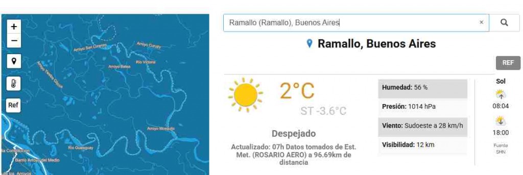 Ramallo amaneció con una sensación térmica de -3,6°C: el frío se hace sentir en la región