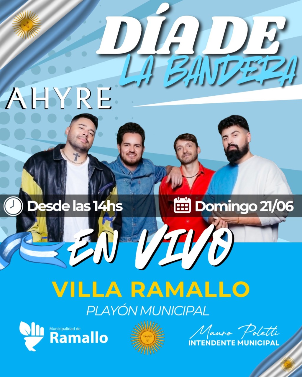 Villa Ramallo celebrar&aacute; el D&iacute;a de la Bandera con una gran fiesta popular