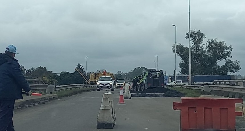 Tras meses de reclamos, vuelven las obras en el puente de Ruta 9 y 51