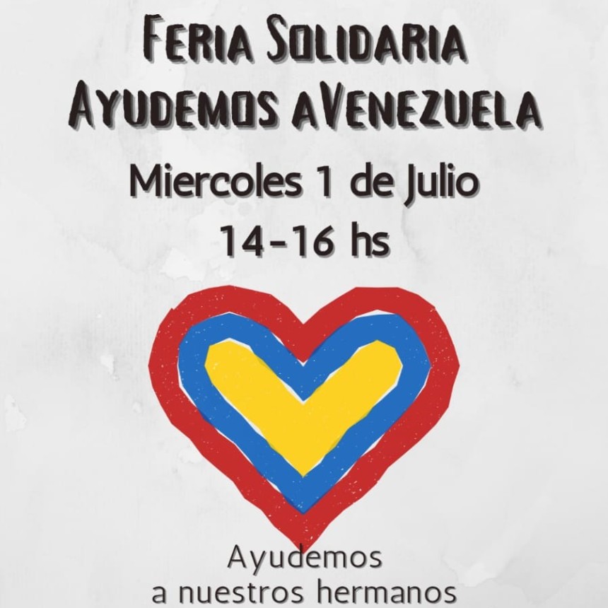 Impulsan una feria solidaria para acompa&ntilde;ar a familias venezolanas