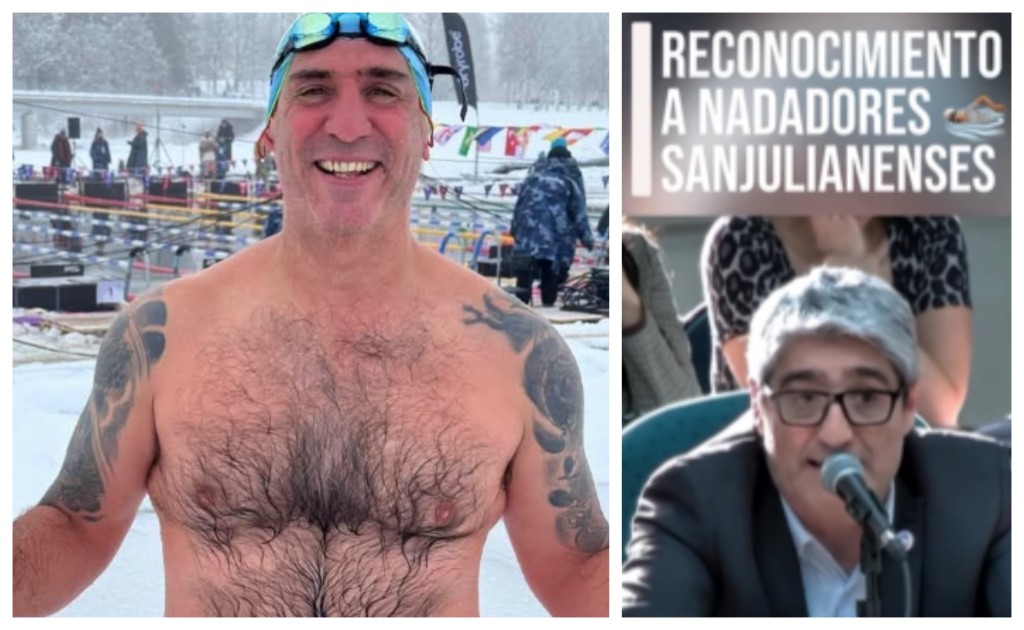 La Legislatura de Santa Cruz reconoci&oacute; a "Pali" Barbieri, el ramallense que se consagr&oacute; campe&oacute;n mundial en aguas fr&iacute;as