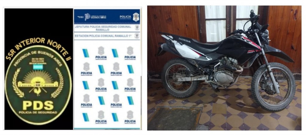  Allanamiento en Ramallo: detienen a un joven y secuestran armas, drogas y una motocicleta adulterada