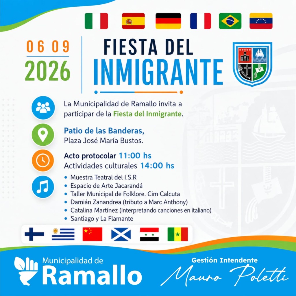 Ramallo celebra la Fiesta del Inmigrante con una jornada de cultura y tradiciones