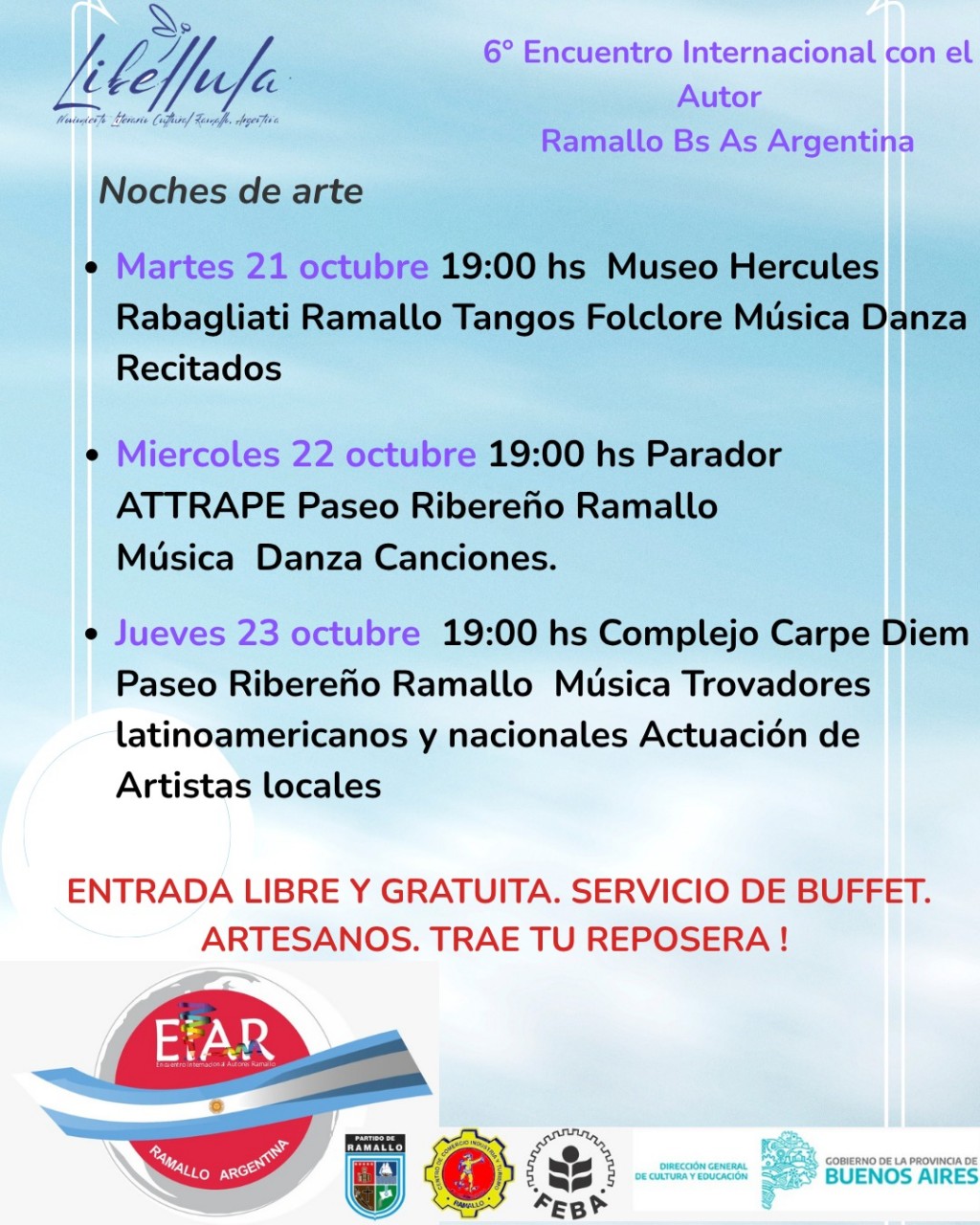 Ramallo vivirá una semana a pura cultura con el 6º Encuentro Internacional con el Autor