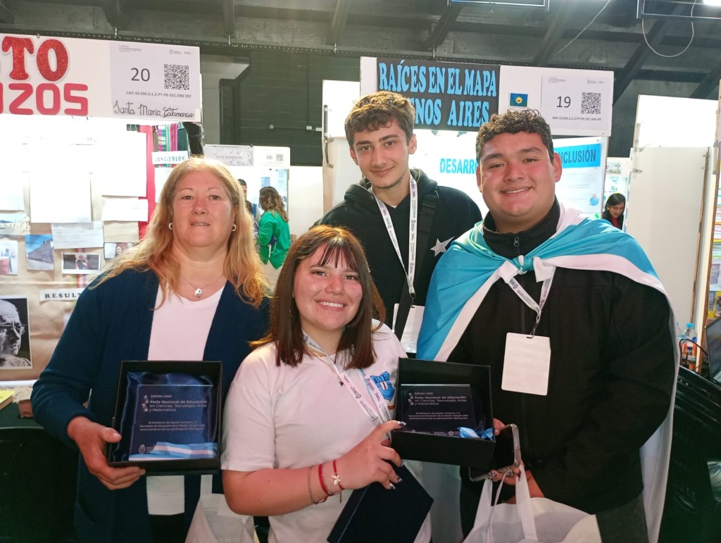 &ldquo;Ra&iacute;ces en el mapa&rdquo;, de la Escuela Media 1 de Villa Ramallo, fue distinguido en la Feria Nacional en San Luis