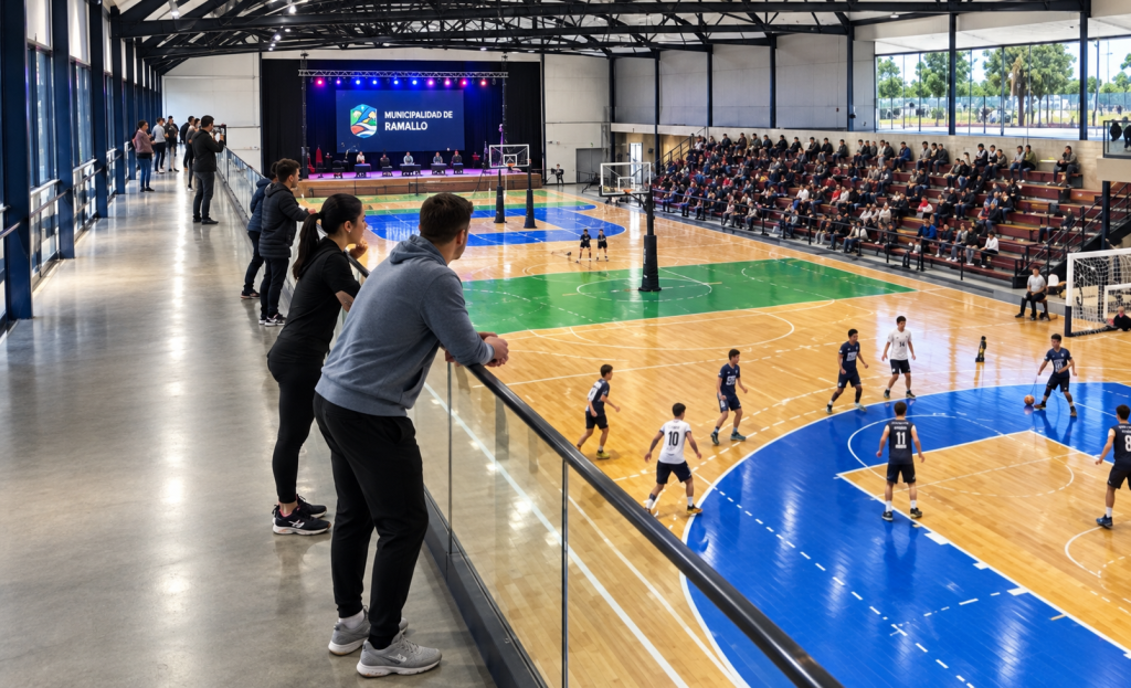 Confirman que la provincia enviar&aacute; los fondos para construir un microestadio en el galp&oacute;n del puerto