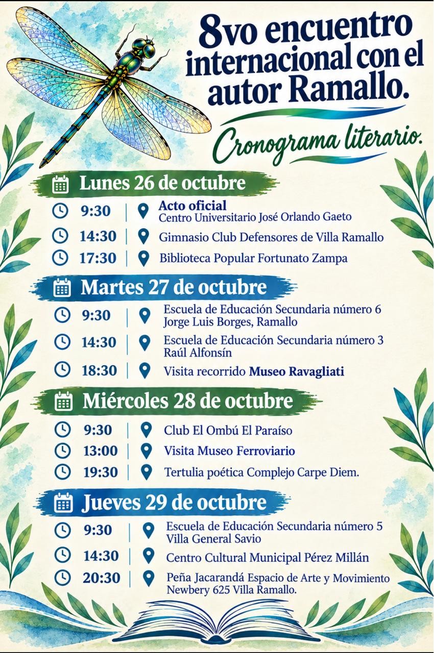 De las escuelas a las bibliotecas: la literatura recorrer&aacute; Ramallo durante cuatro d&iacute;as