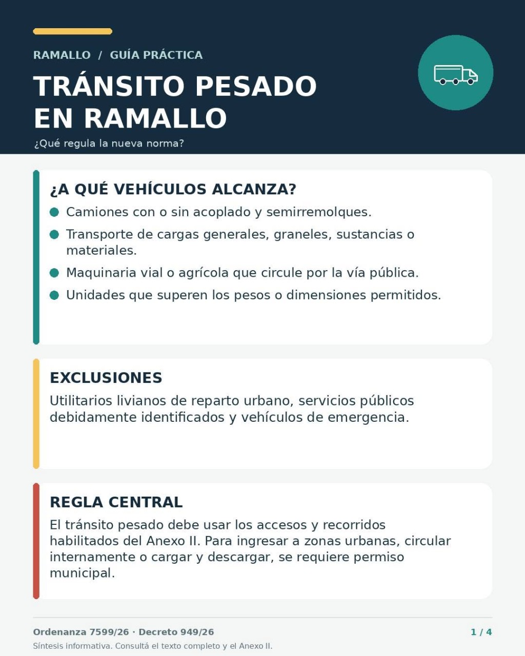 Tr&aacute;nsito pesado: establecen nuevos recorridos y multas de hasta 2.500 UF
