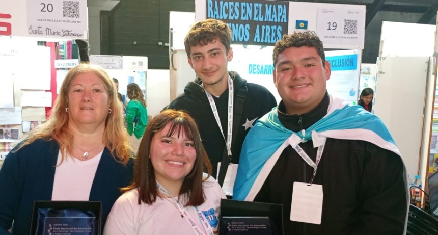 &ldquo;Ra&iacute;ces en el mapa&rdquo;, de la Escuela Media 1 de Villa Ramallo, fue distinguido en la Feria Nacional en San Luis