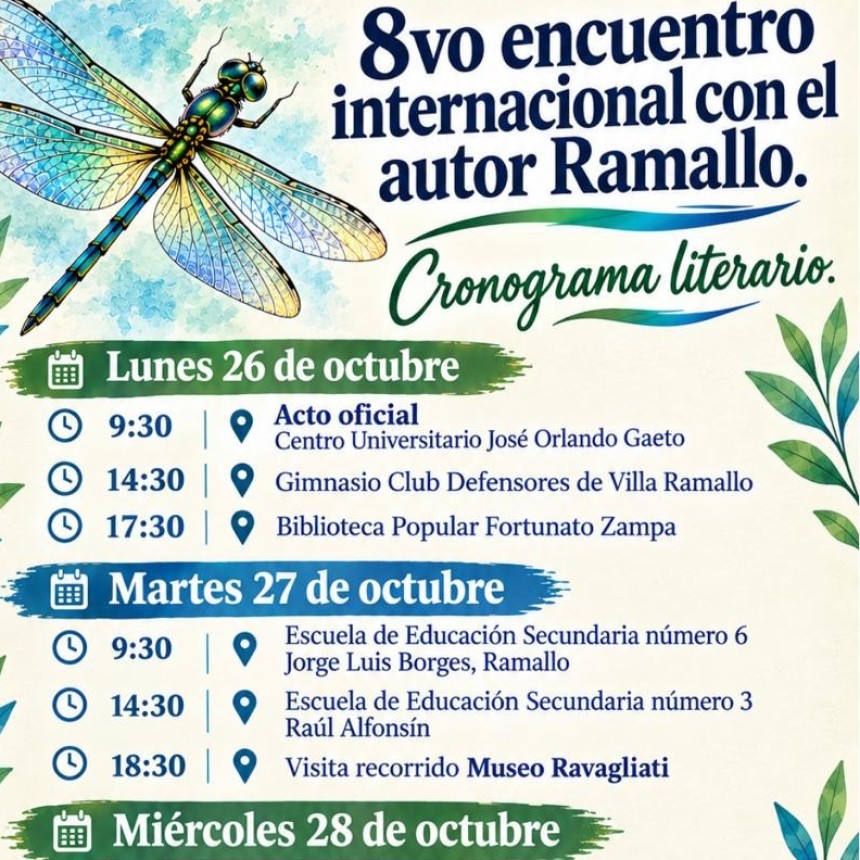 De las escuelas a las bibliotecas: la literatura recorrer&aacute; Ramallo durante cuatro d&iacute;as