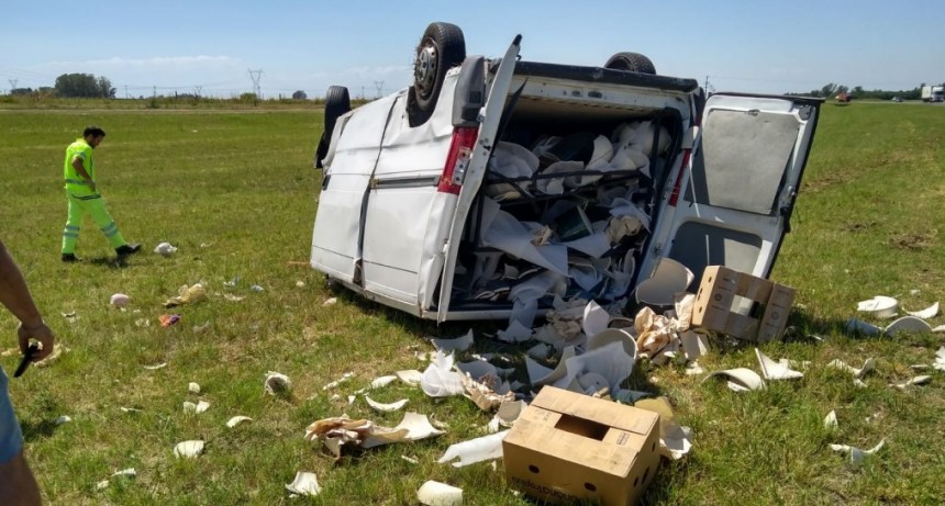 Vuelco en ruta 9